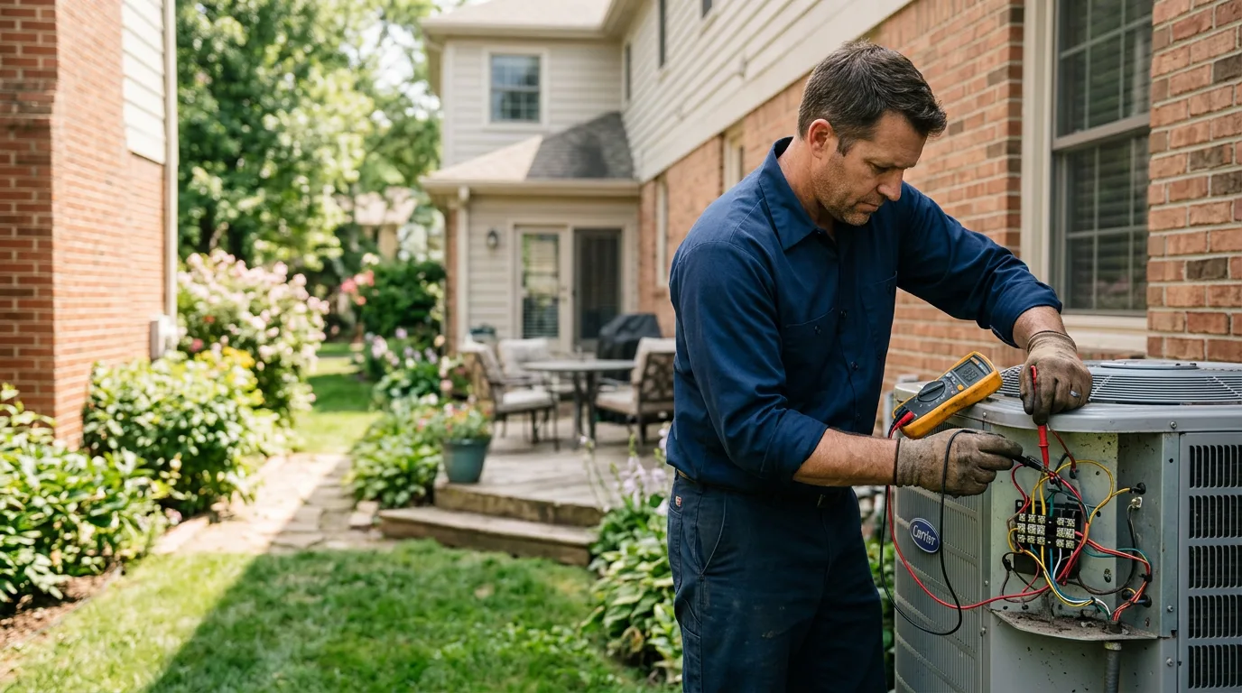 HVAC technician working near Hancocks Bridge, NJ